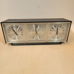 Taylor Instrument Weather Station‎ Barometer Thermometer Hygrometer Black